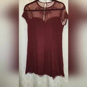 Burgundy Casual Dress
